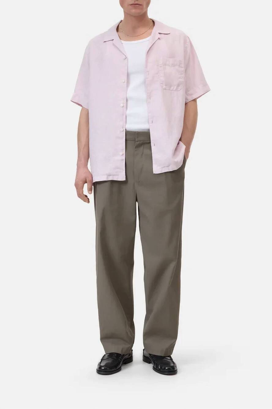NEW CLOSED men's short sleeve shirt in pink quartz